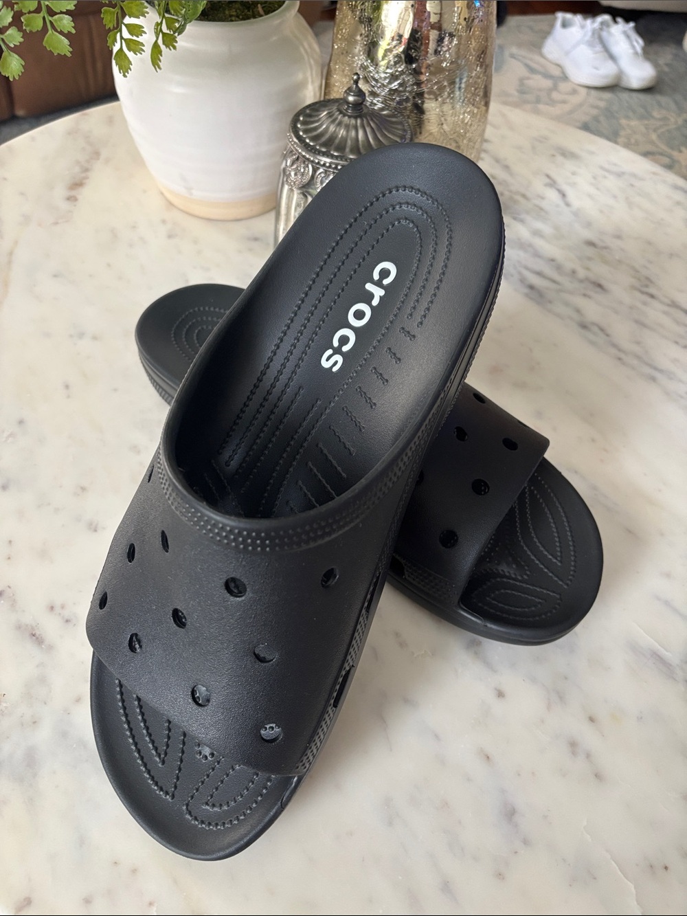 CROCS Black Slide Sandals  Men’s 13 NWOT